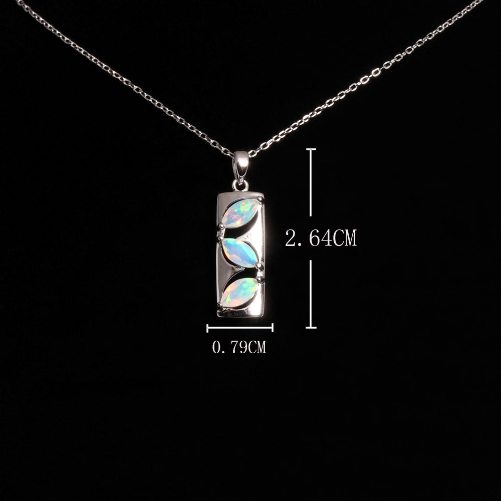 ‘Elodie’ Marquise Opal Bar Pendant – dimensions