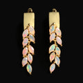 ‘Maple’ Marquise Opal Leaf Drop Earrings