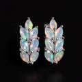 ‘Tawny’ Marquise Opal Wheat Huggie Earrings