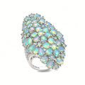 ‘Mattie’ Oval Opal Cluster Cocktail Ring