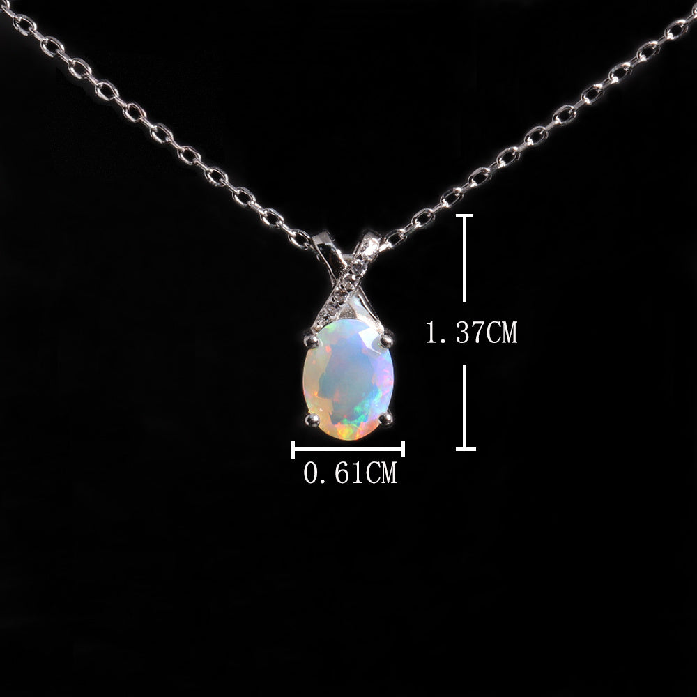 ‘Mercy’ Oval Opal Cross Bail Pendant – dimensions