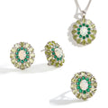 ‘Daintree’ Oval Opal Peridot Sunburst Set