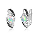 ‘Honey’ Oval Opal Spinel Swirl Earrings