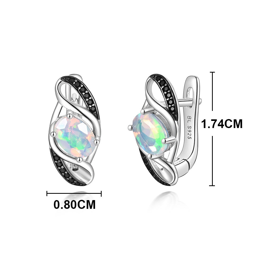 ‘Honey’ Oval Opal Spinel Swirl Earrings – dimensions