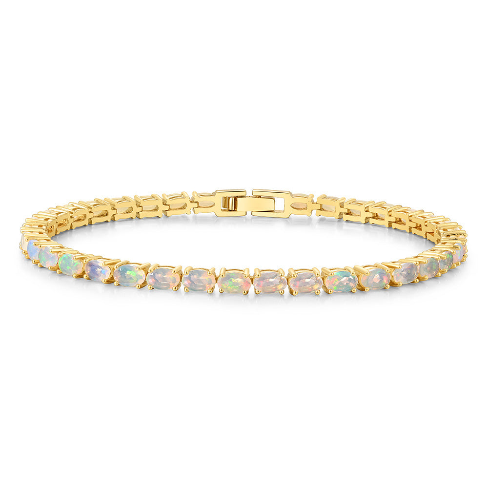 ‘Juniper’ Oval Opal Tennis Bracelet