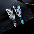 ‘Waverly’ Pear Opal Cascade Cluster Earrings