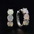 ‘Dottie’ Three Round Opal Huggie Earrings