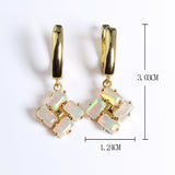 ‘Phoenix’ Baguette Opal Pinwheel Drop Earrings – dimensions