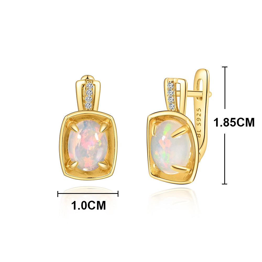 ‘Auburn’ Cushion Opal Bezel Clip Earrings – dimensions