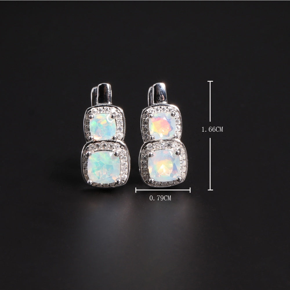 ‘Hadley’ Cushion Opal Double Halo Earrings – dimensions