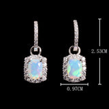 ‘Louise’ Cushion Opal Halo Hoop Earrings – dimensions