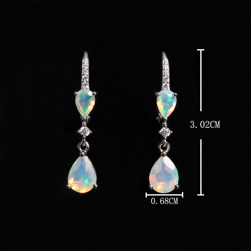 ‘Nevada’ Double Pear Opal Drop Earrings – dimensions