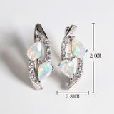 ‘Laguna’ Double Pear Opal Sweep Earrings – dimensions