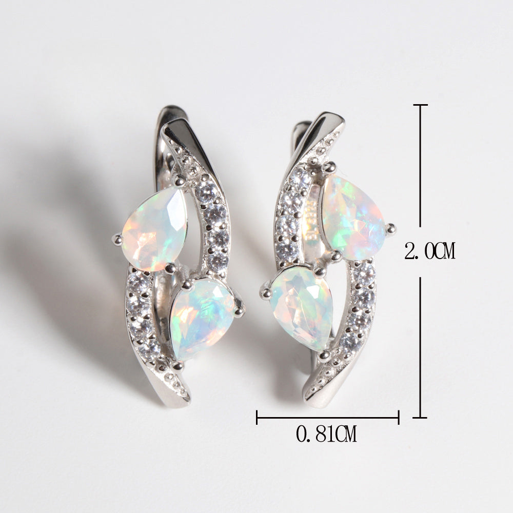 ‘Laguna’ Double Pear Opal Sweep Earrings – dimensions