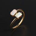 ‘Laramie’ Double Rectangle Opal Open Ring