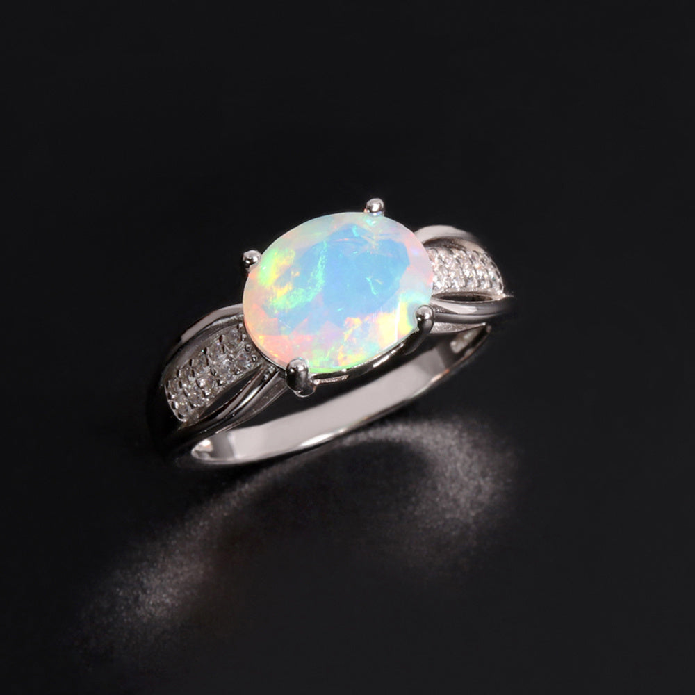 ‘Wilder’ East West Oval Opal Ring