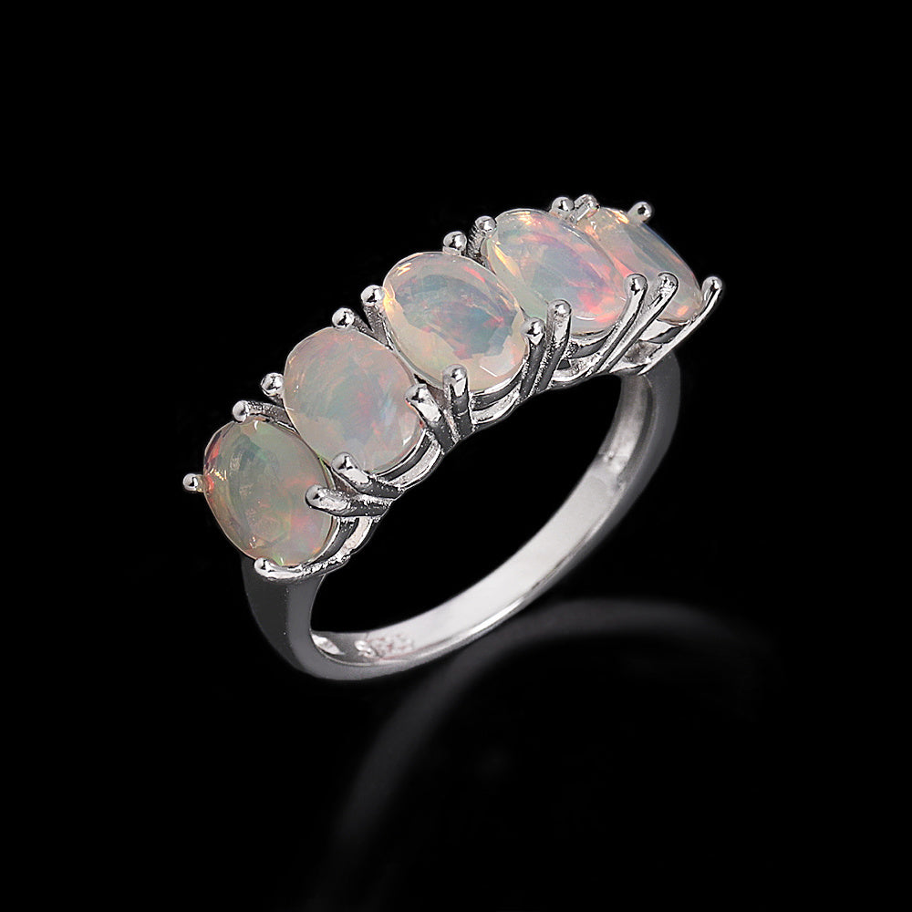 ‘Kinley’ Five Oval Opal Band Ring