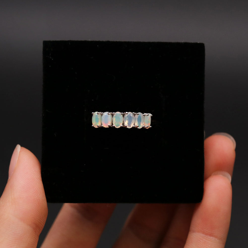 ‘Lawson’ Five Oval Opal Band Ring – in box hand