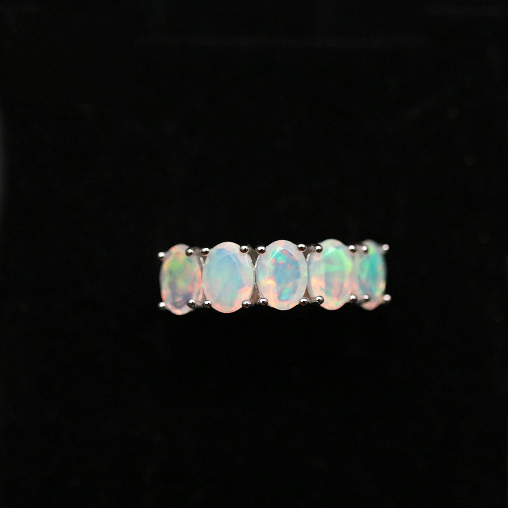 ‘Avalon’ Five Stone Oval Opal Ring