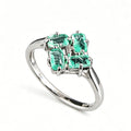 ‘Terra’ Four Emerald Square Cluster Ring