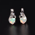 ‘Loveday’ Heart Cut Opal Drop Earrings