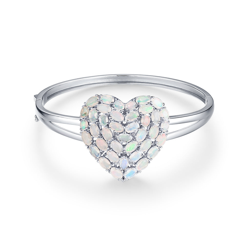 ‘Eloise’ Heart Opal Cluster Bangle