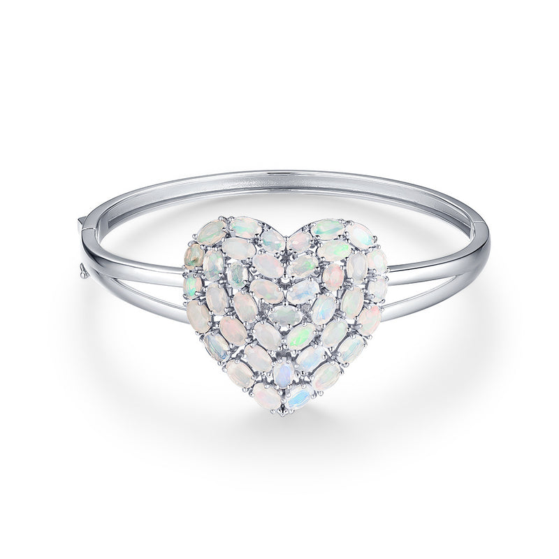 ‘Eloise’ Heart Opal Cluster Bangle