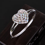 ‘Eloise’ Heart Opal Cluster Bangle – top angle