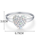 ‘Eloise’ Heart Opal Cluster Bangle – dimensions