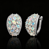 ‘Coralie’ Large Opal Cluster Dome Earrings