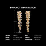‘Poppy’ Long Pear Opal Cluster Earrings – specs dimensions