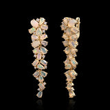 ‘Poppy’ Long Pear Opal Cluster Earrings – yellow opal