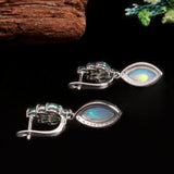 ‘Sonora’ Marquise Opal Agate Drop Earrings – back clasp view