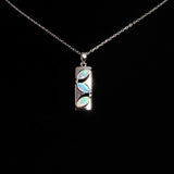 ‘Elodie’ Marquise Opal Bar Pendant – front black