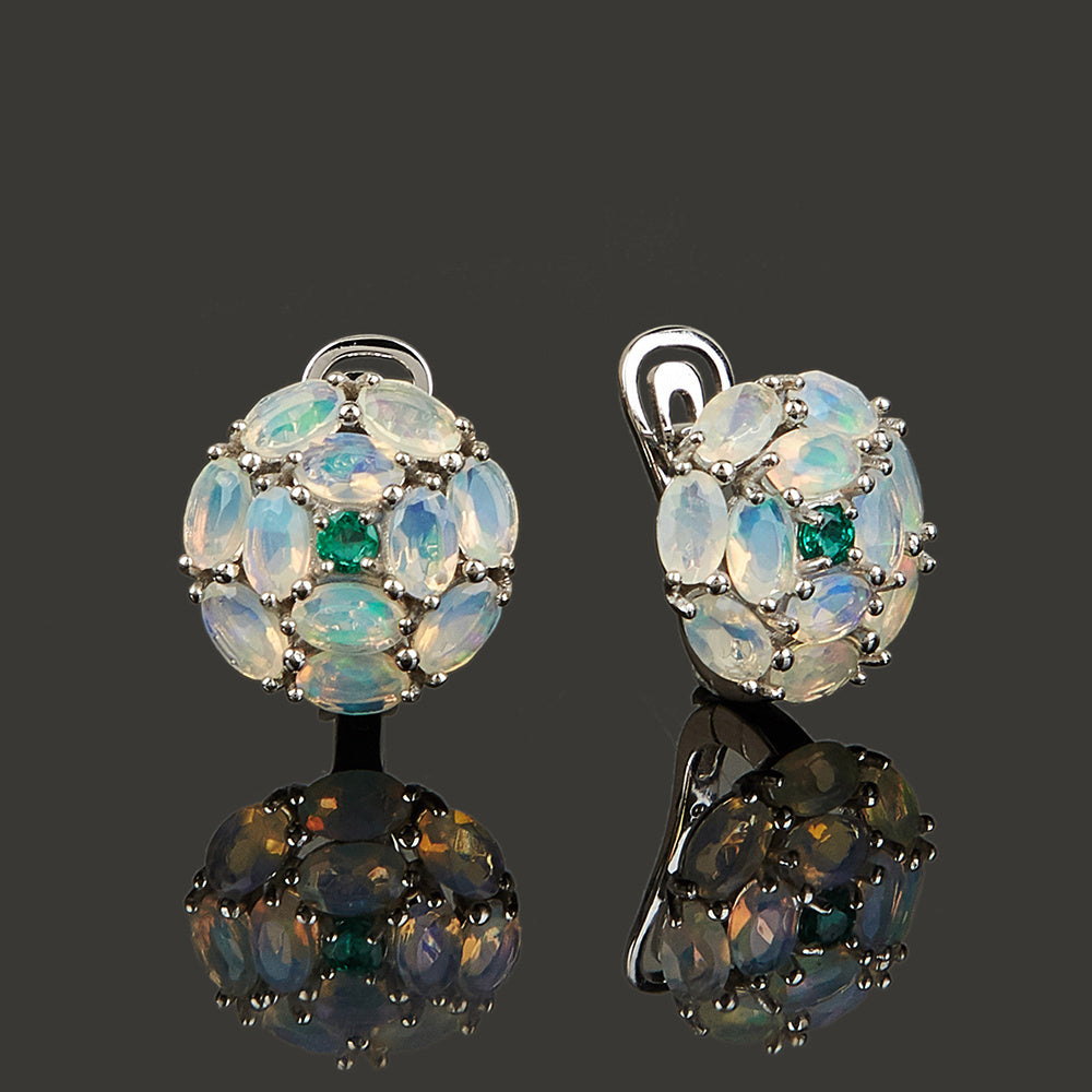 ‘Ramona’ Marquise Opal Cluster Dome Earrings