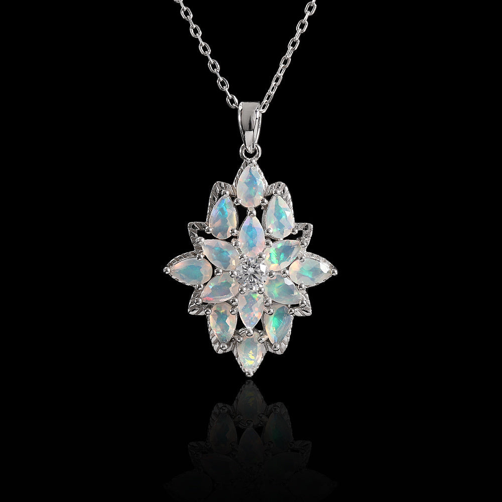 ‘Winnie’ Marquise Opal Cluster Pendant