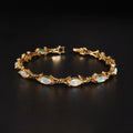 ‘Melrose’ Marquise Opal Cross Link Bracelet