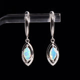 ‘Marlowe’ Marquise Opal Open Drop Earrings – hanging on stand