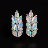 ‘Tawny’ Marquise Opal Wheat Huggie Earrings