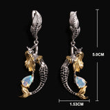 ‘Tamsin’ Mermaid Pear Opal Drop Earrings – dimensions