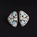 ‘Hartley’ Mixed Opal Cluster Shield Earrings