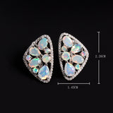 ‘Hartley’ Mixed Opal Cluster Shield Earrings – dimensions