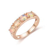 ‘Betty’ Opal Hoop Earrings Ring Set – ring only