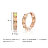 ‘Betty’ Opal Hoop Earrings Ring Set – earring dimensions