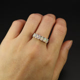 ‘Lacey’ Opal Row Ring Earring Set – ring on hand