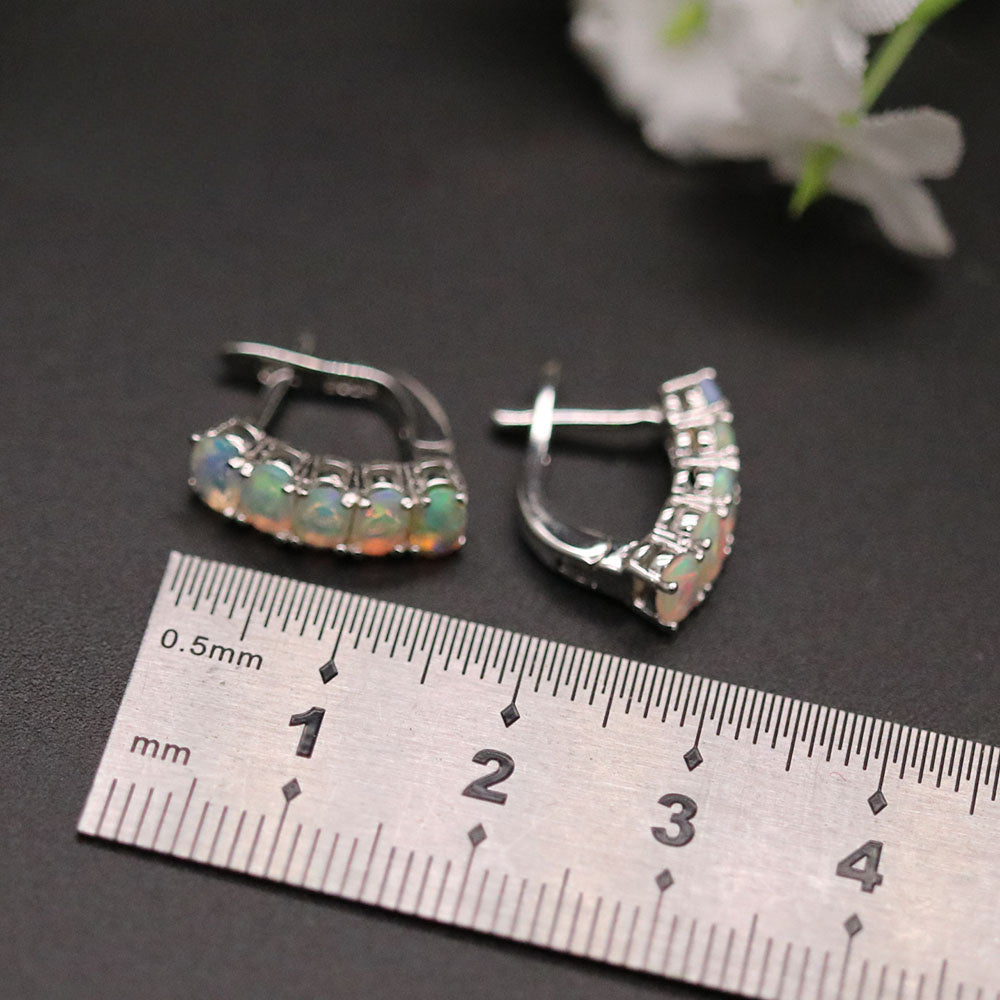 ‘Lacey’ Opal Row Ring Earring Set – earrings with ruler