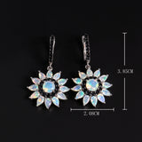 ‘Sunny’ Opal Sunflower Drop Earrings – dimensions