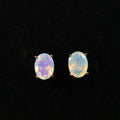 ‘Robin’ Oval Faceted Opal Stud Earrings