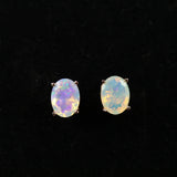 ‘Robin’ Oval Faceted Opal Stud Earrings