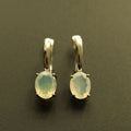 ‘Annie’ Oval Opal Clasp Drop Earrings